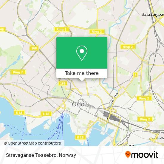 Stravaganse Tøssebro map