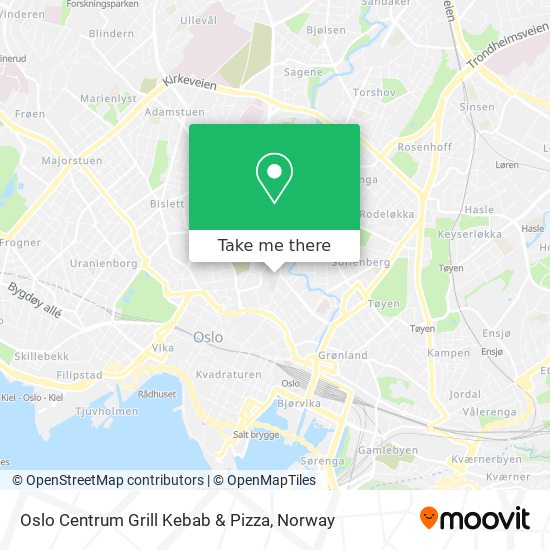 Oslo Centrum Grill Kebab & Pizza map