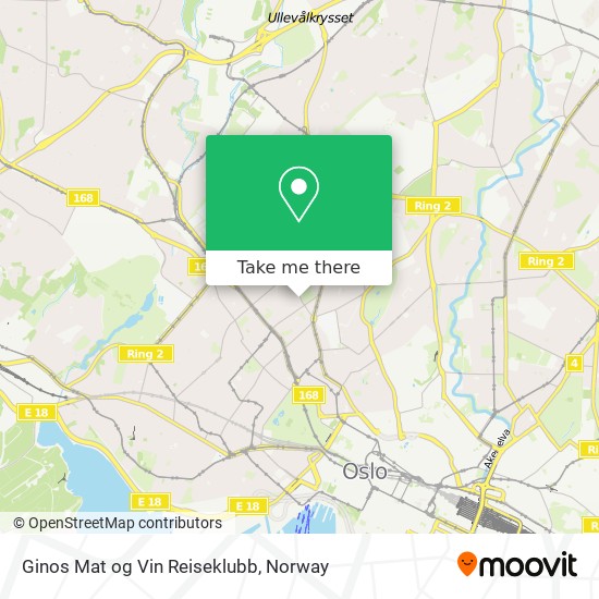 Ginos Mat og Vin Reiseklubb map