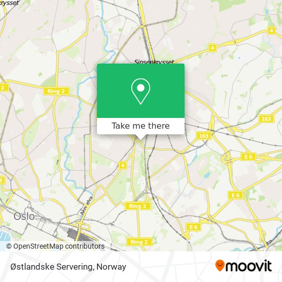 Østlandske Servering map