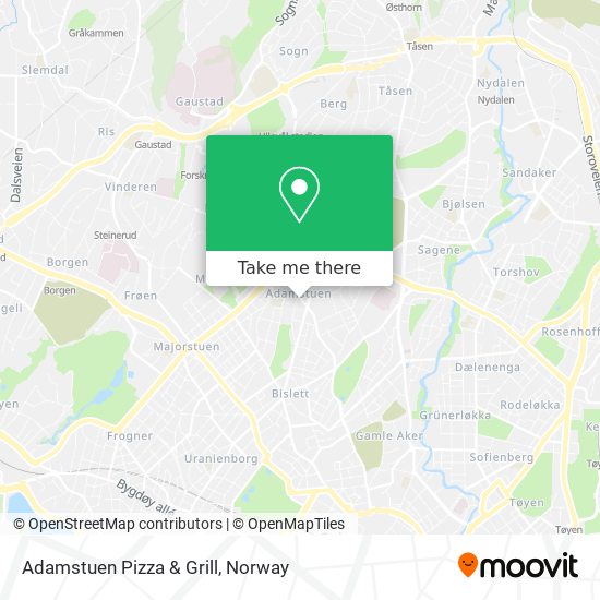Adamstuen Pizza & Grill map