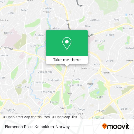 Flamenco Pizza Kalbakken map