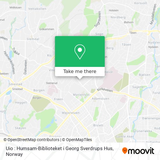 Uio : Humsam-Biblioteket i Georg Sverdrups Hus map