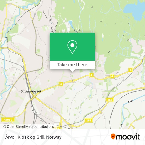 Årvoll Kiosk og Grill map