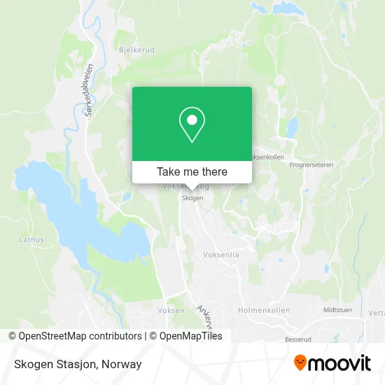 Skogen Stasjon map