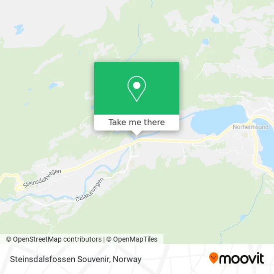 Steinsdalsfossen Souvenir map