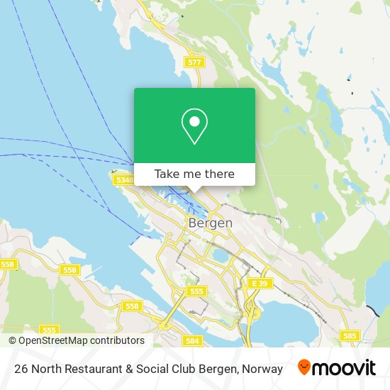 26 North Restaurant & Social Club Bergen map