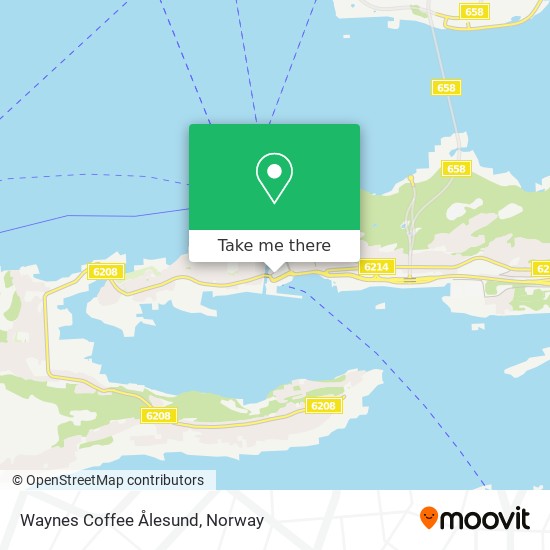 Waynes Coffee Ålesund map