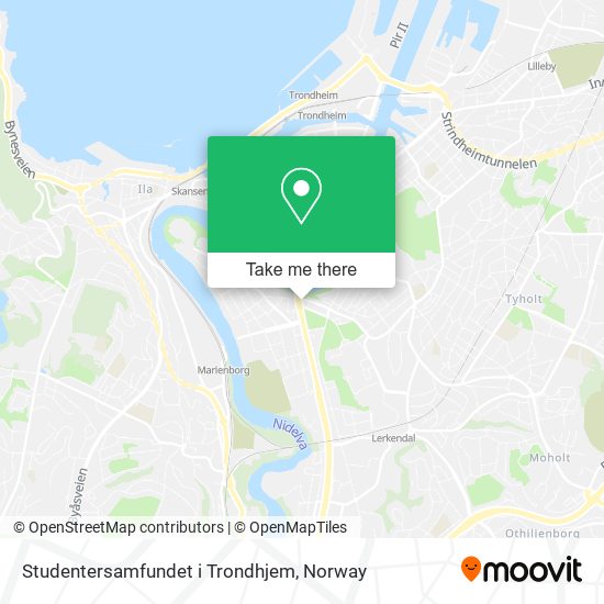 Studentersamfundet i Trondhjem map