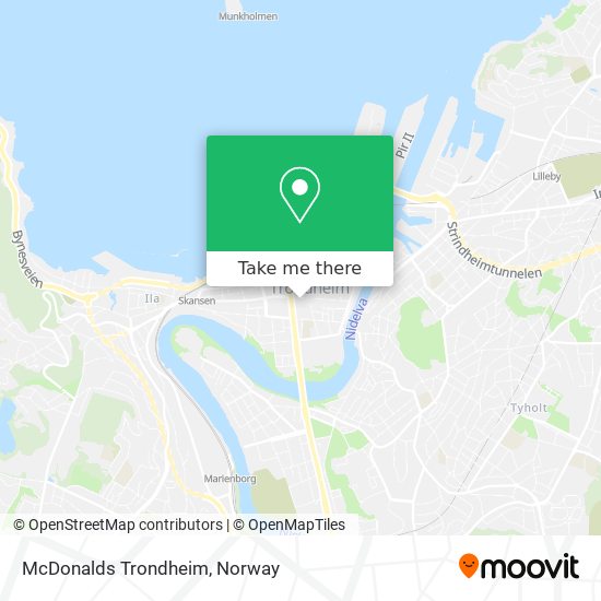 ekstremt Bevise løber tør How to get to McDonalds Trondheim in Trondheim by Bus or Train?