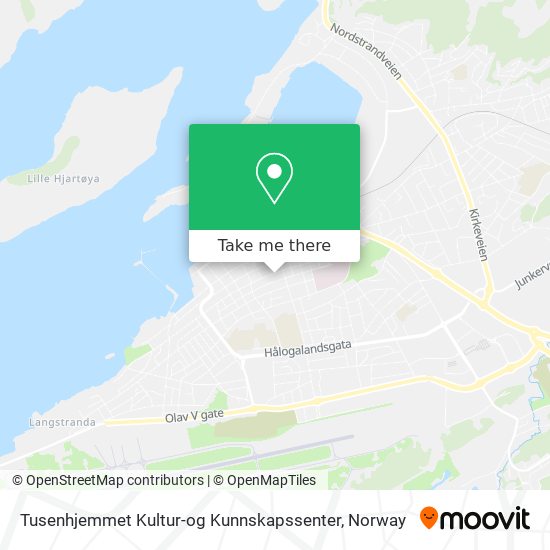Tusenhjemmet Kultur-og Kunnskapssenter map