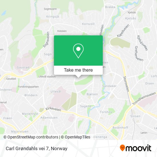 Carl Grøndahls vei 7 map