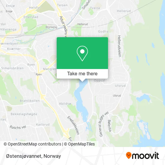 Østensjøvannet map