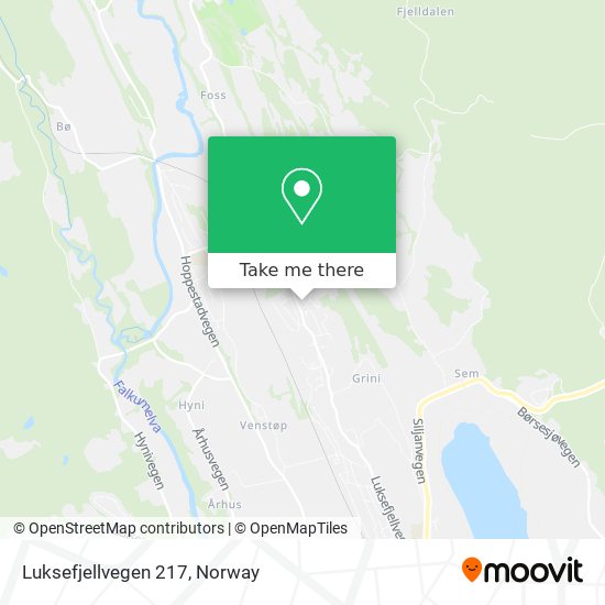 Luksefjellvegen 217 map