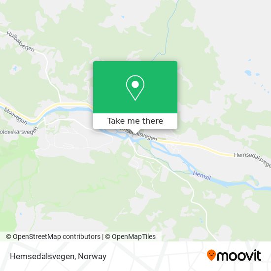 Hemsedalsvegen map