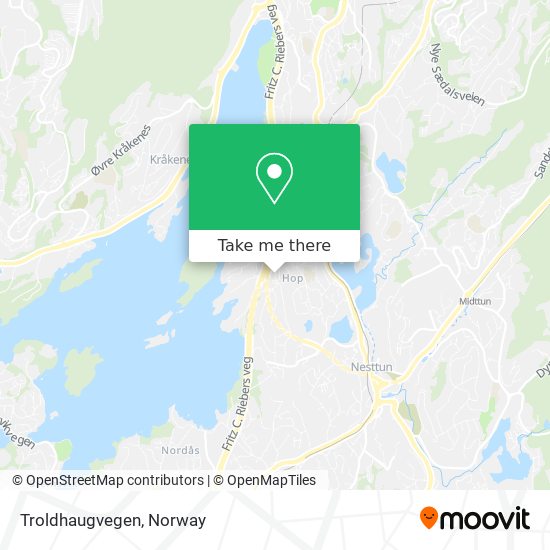 Troldhaugvegen map