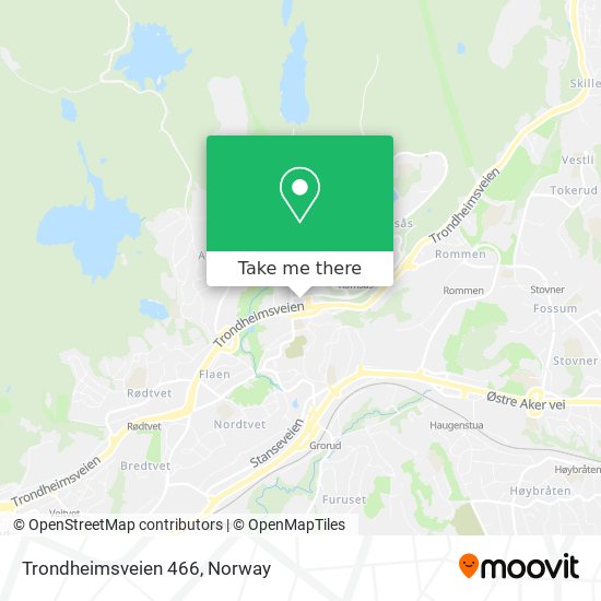 Trondheimsveien 466 map