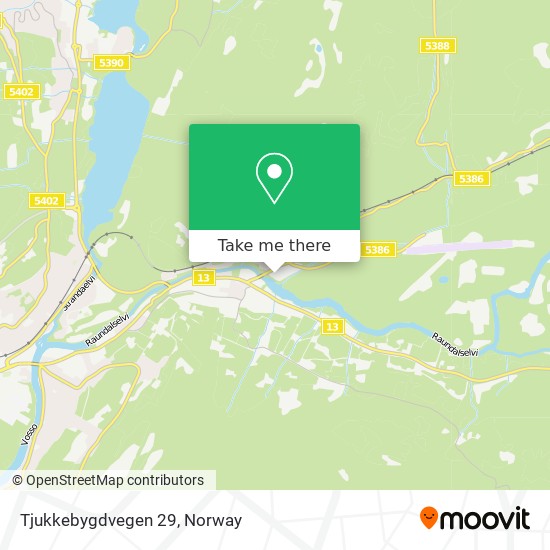 Tjukkebygdvegen 29 map