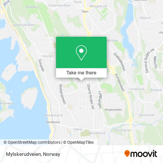 Mylskerudveien map