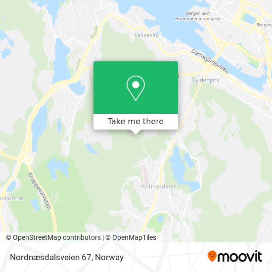 Nordnæsdalsveien 67 map
