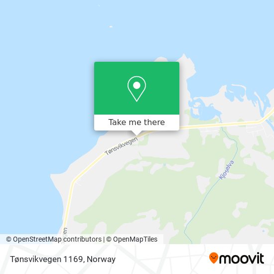 Tønsvikvegen 1169 map