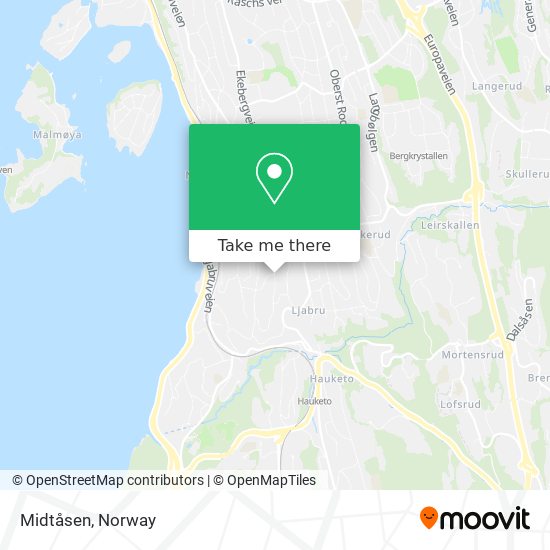 Midtåsen map