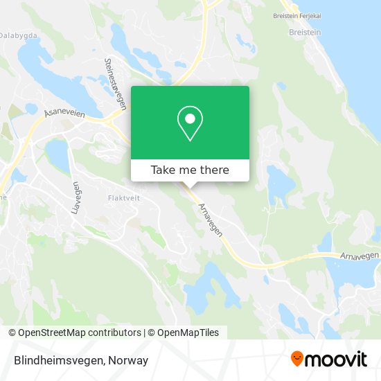 Blindheimsvegen map