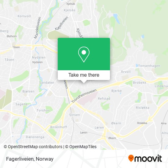 Fagerliveien map