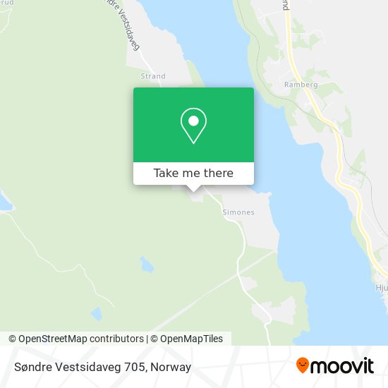 Søndre Vestsidaveg 705 map