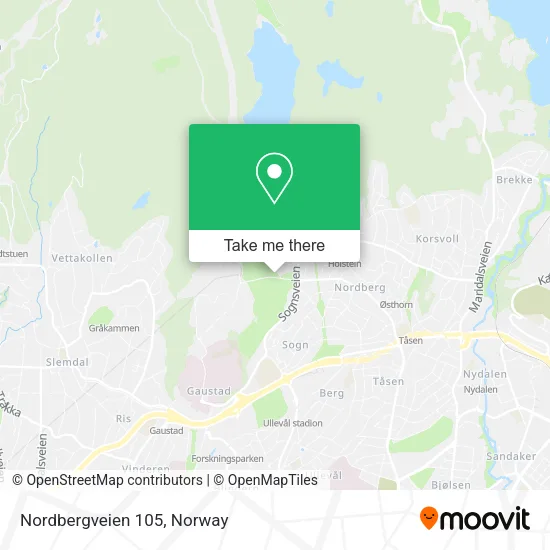 Nordbergveien 105 map