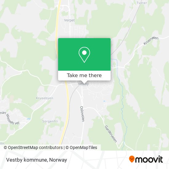 Vestby kommune map