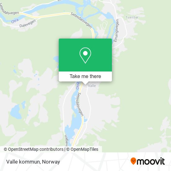 Valle kommun map