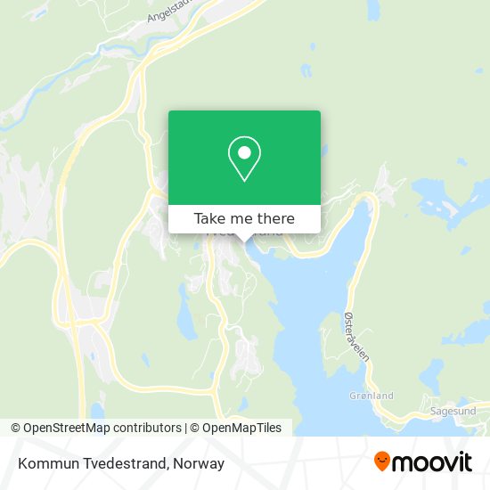 Kommun Tvedestrand map