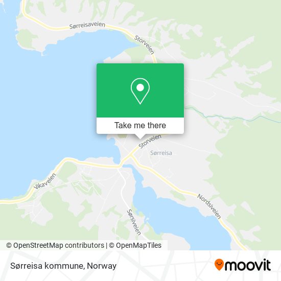 Sørreisa kommune map