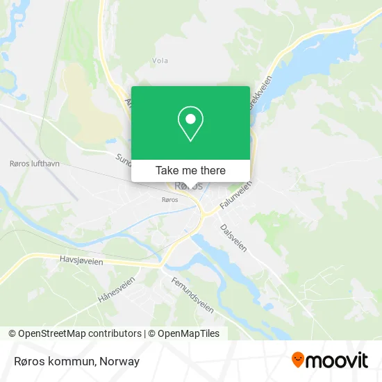 Røros kommun map