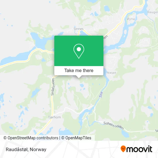 Raudåstøl map