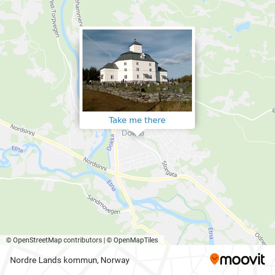 Nordre Lands kommun map