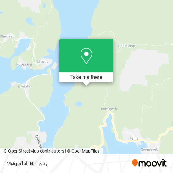 Møgedal map