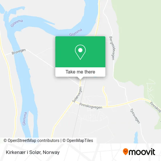 Kirkenær i Solør map