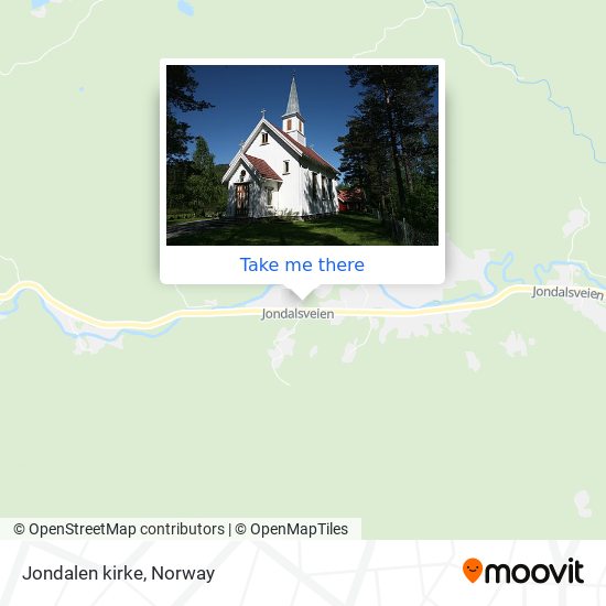 Jondalen kirke map