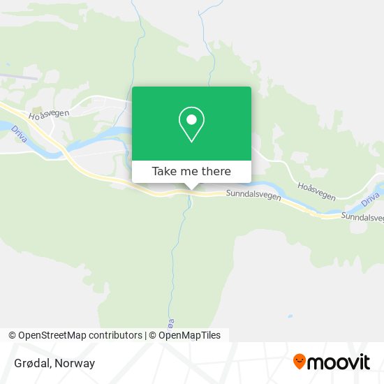 Grødal map