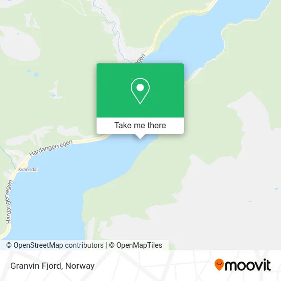 Granvin Fjord map