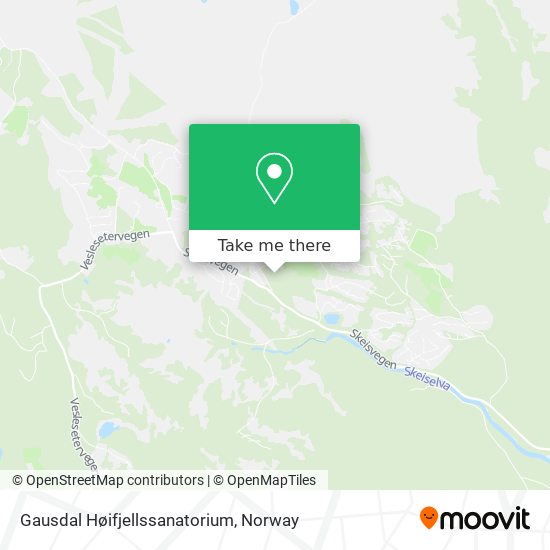 Gausdal Høifjellssanatorium map