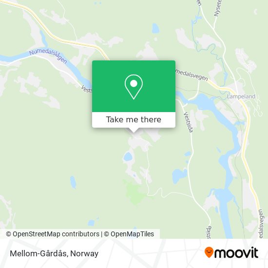 Mellom-Gårdås map