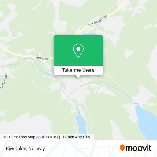 Bjørdalen map