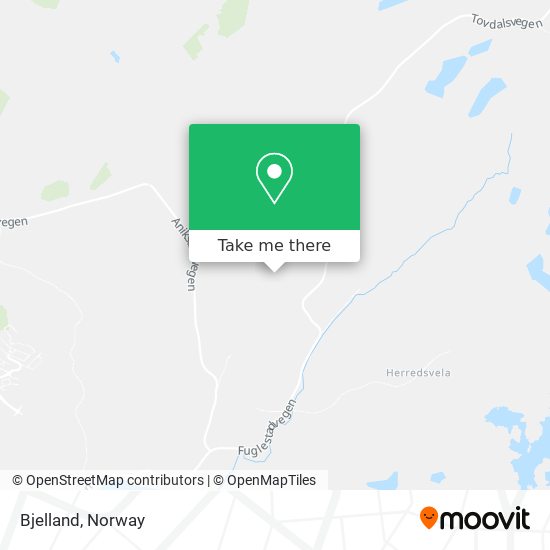 Bjelland map