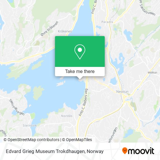 Edvard Grieg Museum Trokdhaugen map
