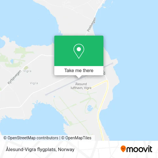Ålesund-Vigra flygplats map