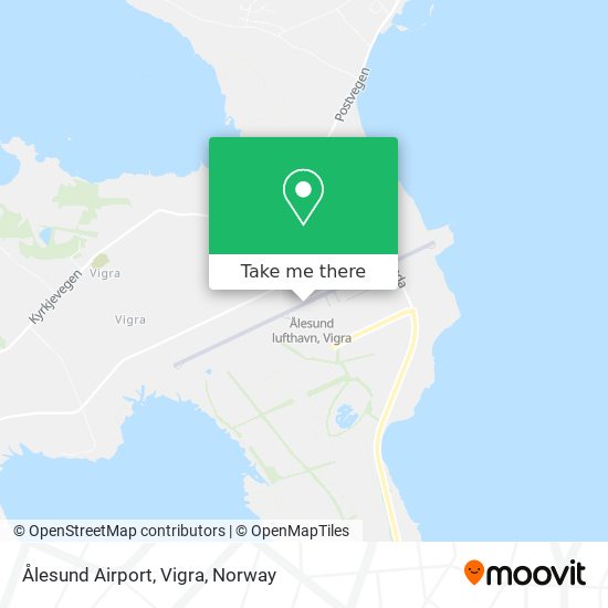 Ålesund Airport, Vigra map