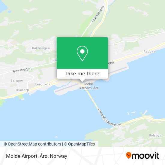 Molde Airport, Årø map